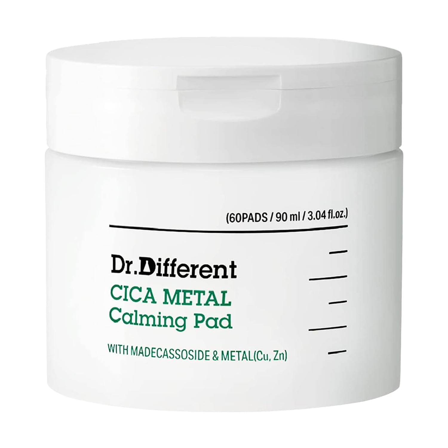 Заспокійливі пади для обличчя Dr.Different Cica Metal Calming Pad з центеллою та цинком, 60 шт